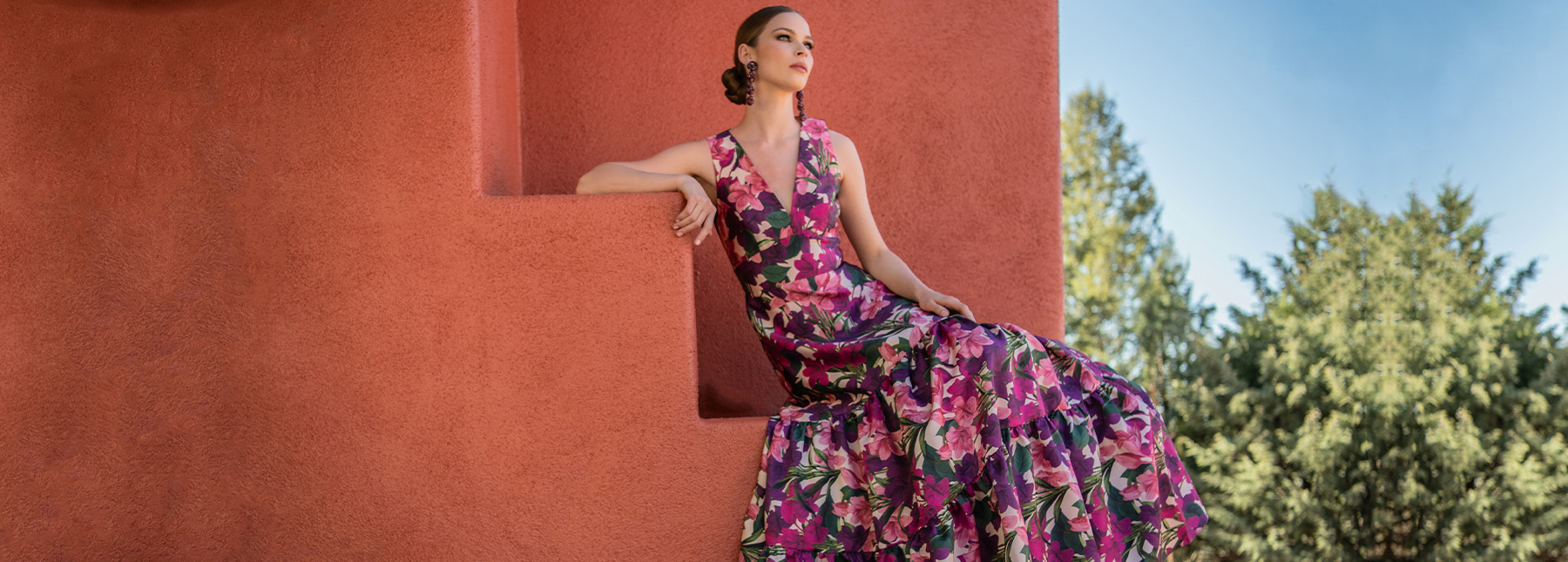 sachin & babi minnie off-the-shoulder floral a-line midi dress Sachin & Babi Olena Dress - Delft Blue Begonia